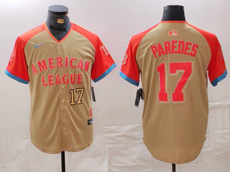 Men Tampa Bay Rays #17 Paredes Orange All star 2024 Nike MLB Jersey style 4->youth mlb jersey->Youth Jersey